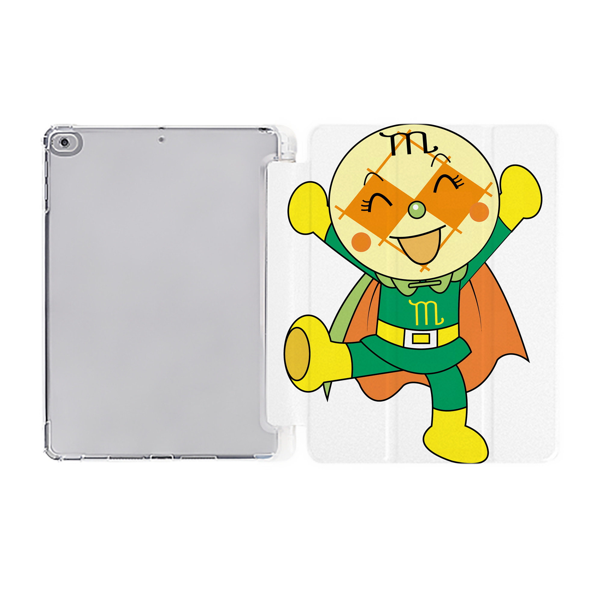 （画像用） アンパンマン Anpanman IPad ケース ペン収納付き 三つ折りスタンド PUレザー×シリコン 対応機種9.5/10.5/10.9インチ